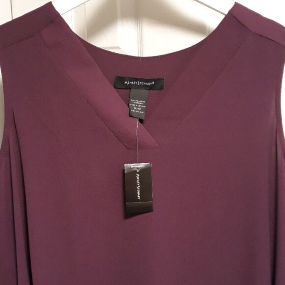 Nwt Ashley Stewart long top plum sz.14/16 - Picture 4 of 7